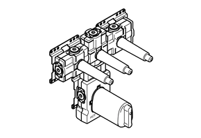 Inbouwdeel thermostaatkraan met 3 stopkranen