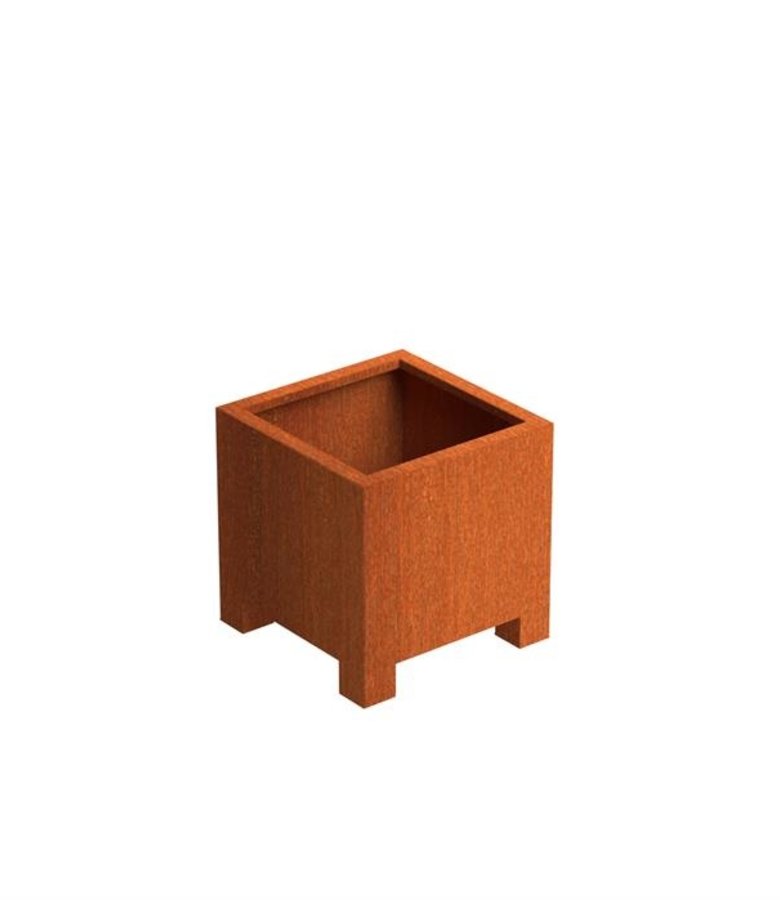 Adezz Cortenstaal | Carrez met poten | 600x600x600 mm
