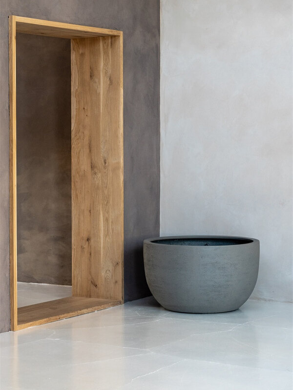 Luca Lifestyle Terreno New Egg Pot Low 110 110x65 - Clay