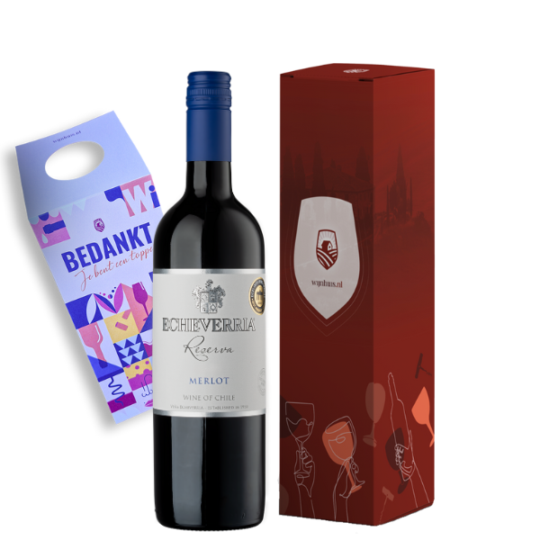 Viña Echeverria Chileense wijnen Echeverria Merlot Reserva | Wijn Cadeau | incl. Gratis Kaartje