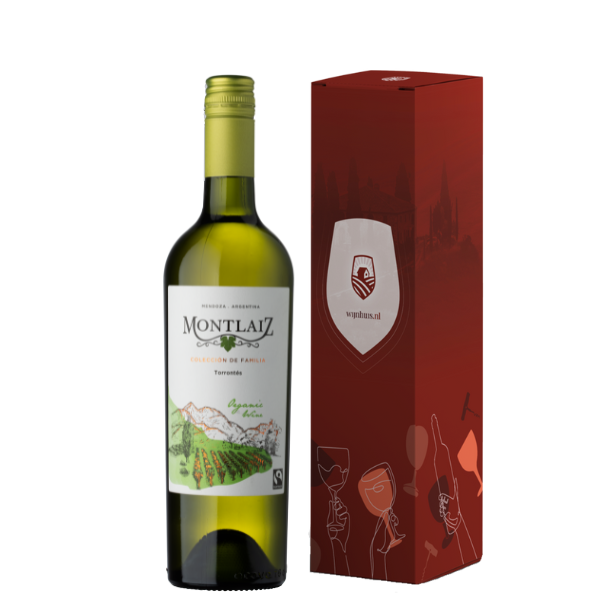 Bodega Montlaiz Colección de Familia Torrontes Organic & Fair Trade | Wijn Cadeau | incl. Gratis Kaartje