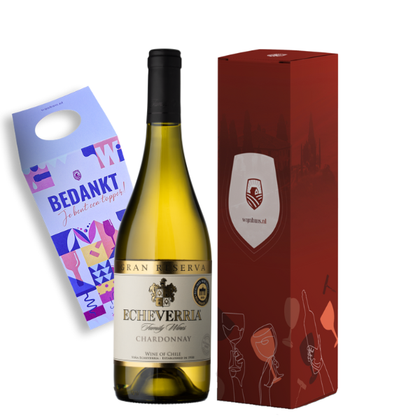 Viña Echeverria Chardonnay Gran Reserva | Wijn Cadeau | incl. Gratis Kaartje