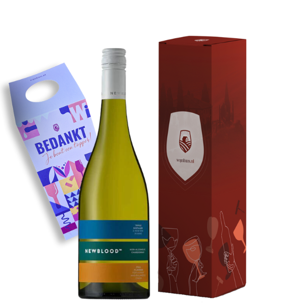 Villa Harmonia Newblood Chardonnay Alcoholvrij | Wijn Cadeau | Met Kaartje