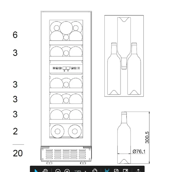 Wine Klima D20-OB78 Push