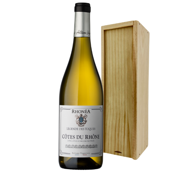 Rhonéa Côtes du Rhône Légende des Toques - Blanc | Wijn Cadeau | incl. Gratis Kaartje