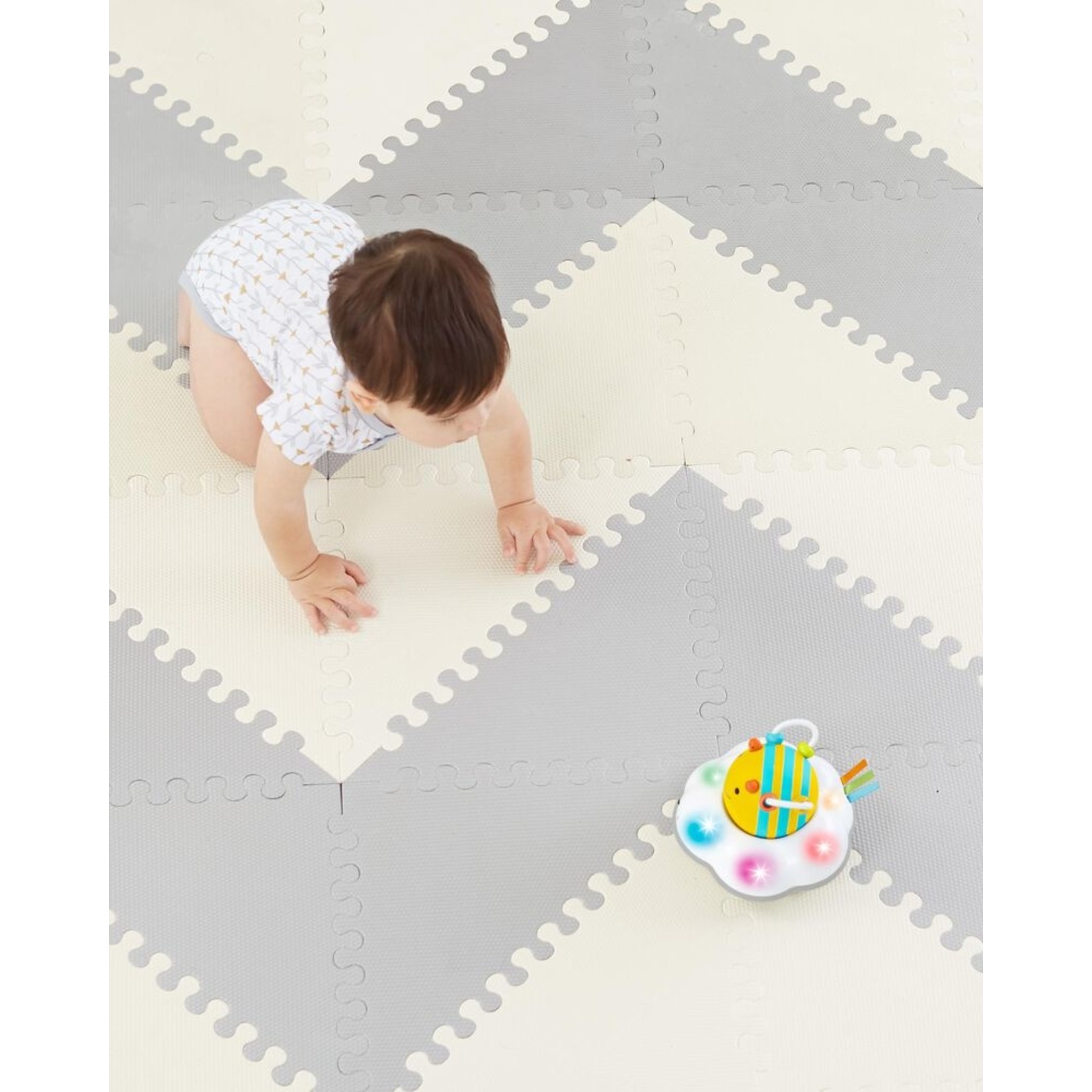 Playspot Geo Floor Tiles Grey & Cream