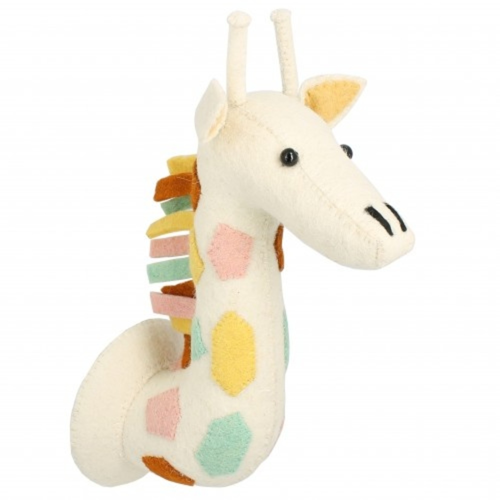 ديكور  Natural Pastel Cream Giraffe Mini Head