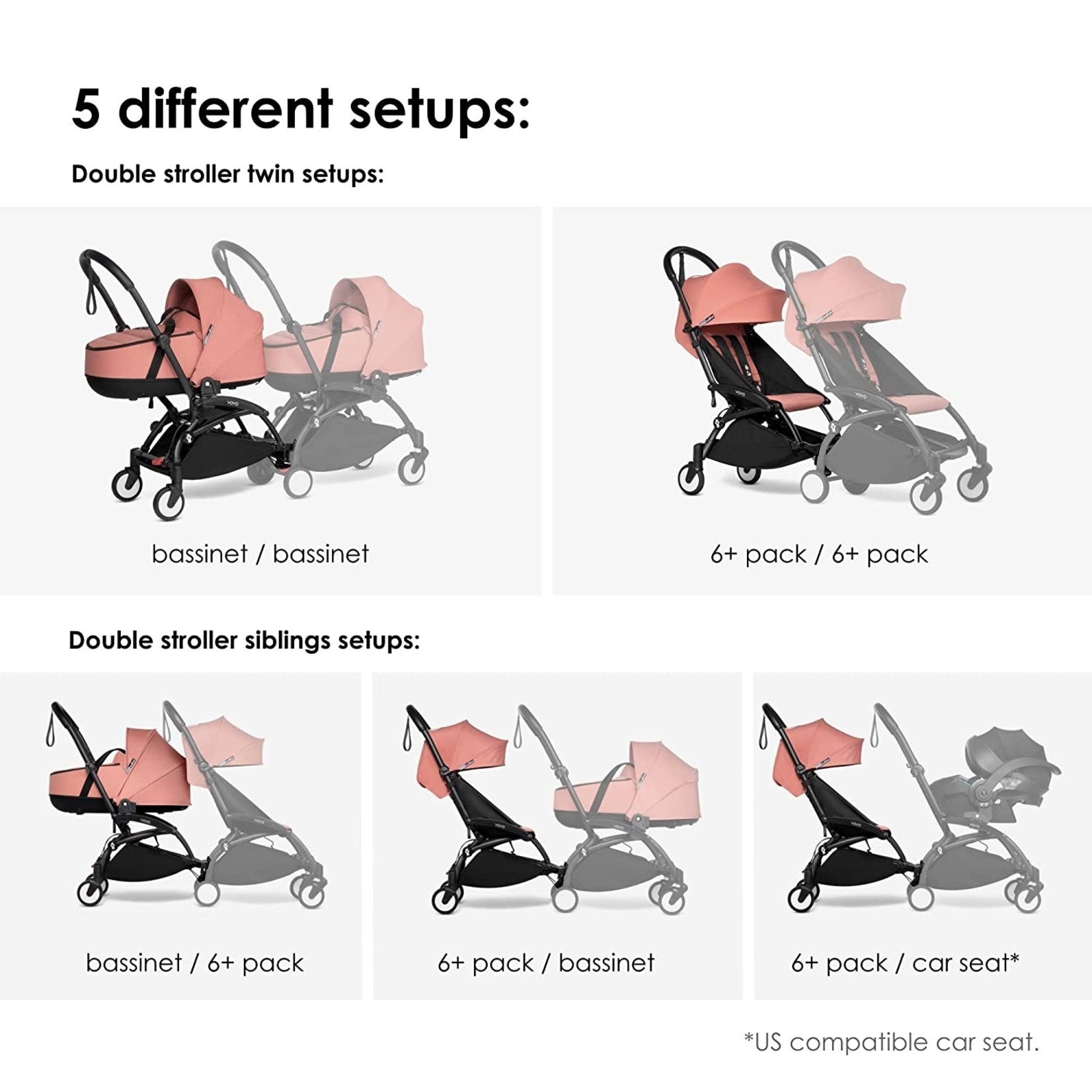 BABYZEN YOYO Connect Frame Black (Stroller sold Separately)