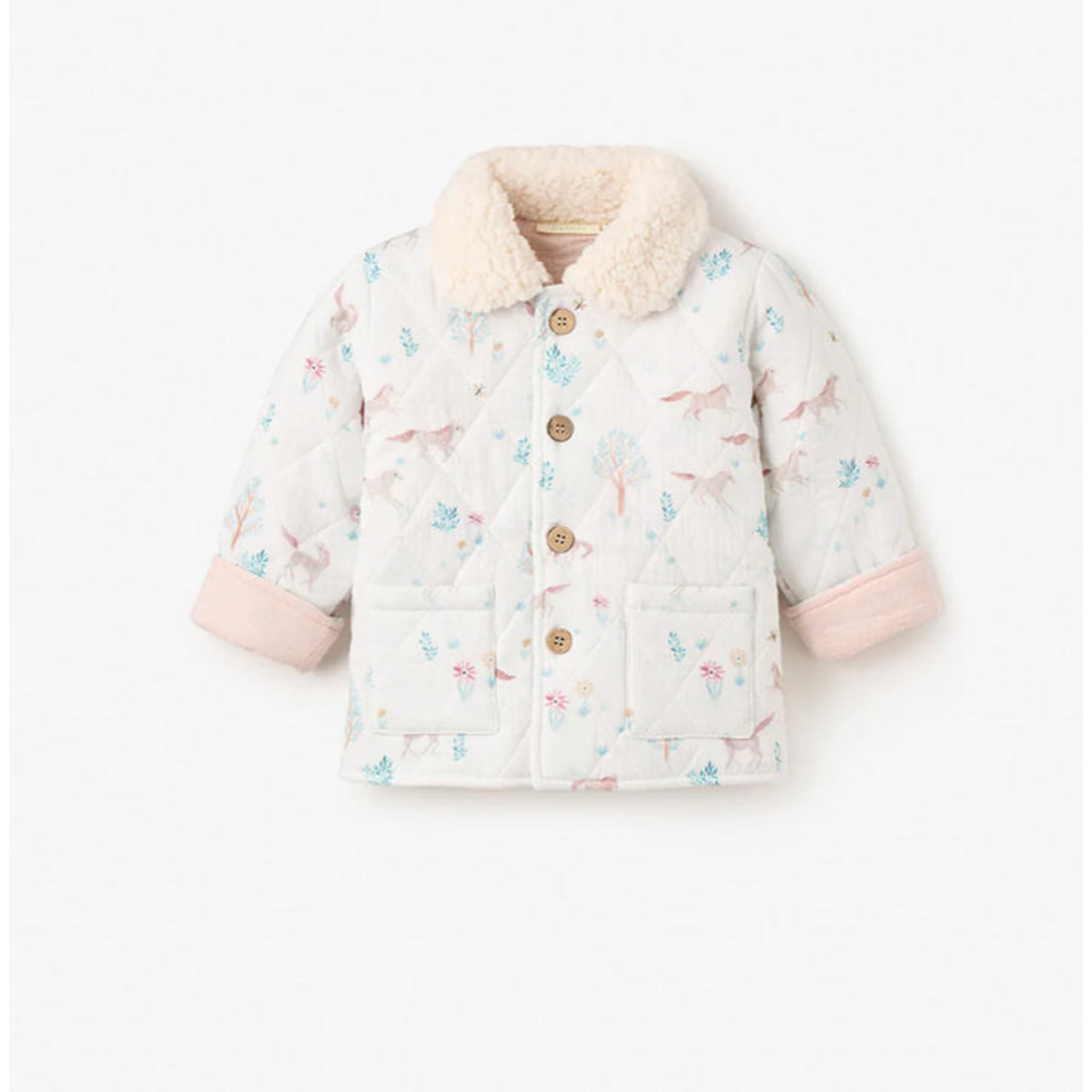 Pony Meadow Org. Muslin Quilted Jacket 6-9M