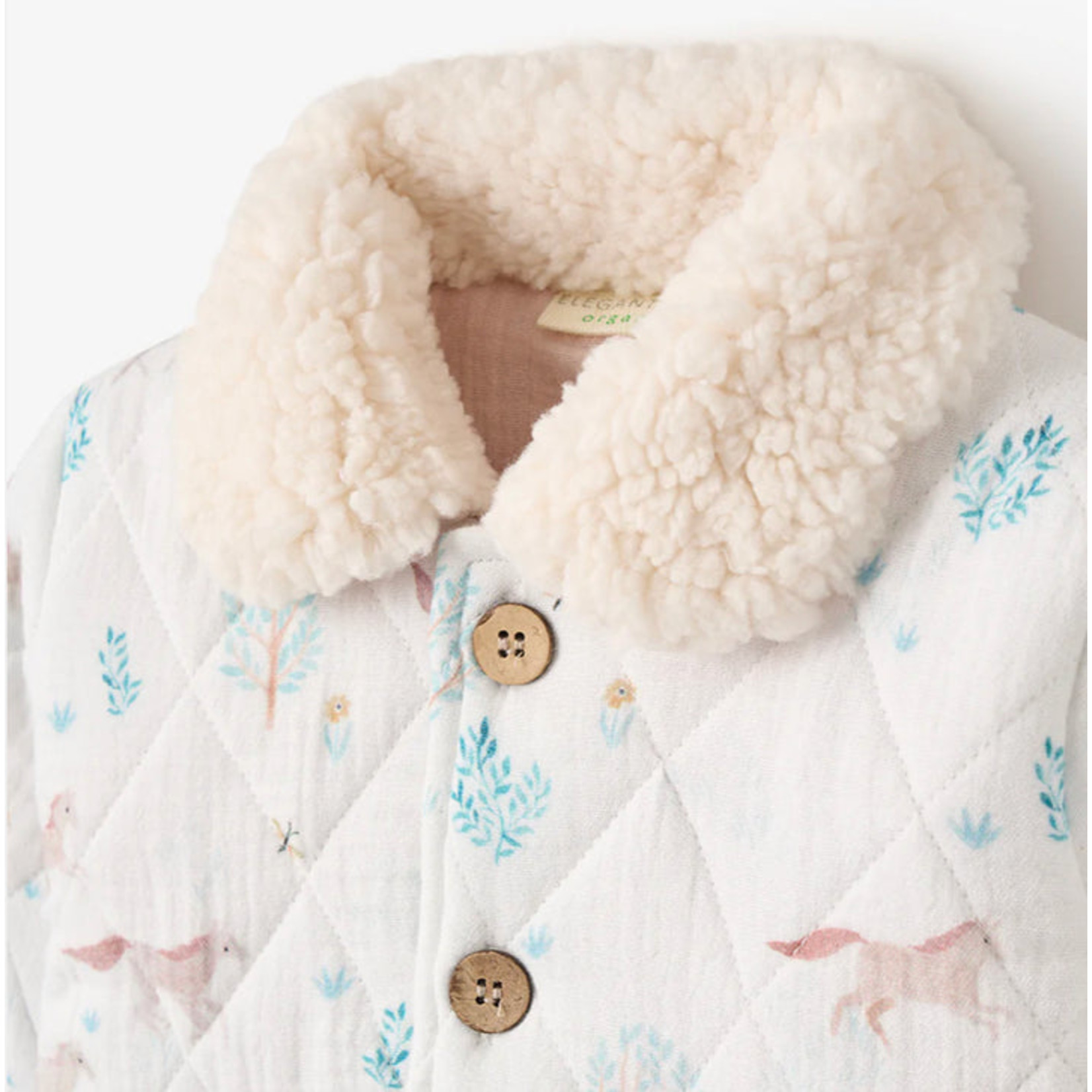 Pony Meadow Org. Muslin Quilted Jacket 6-9M