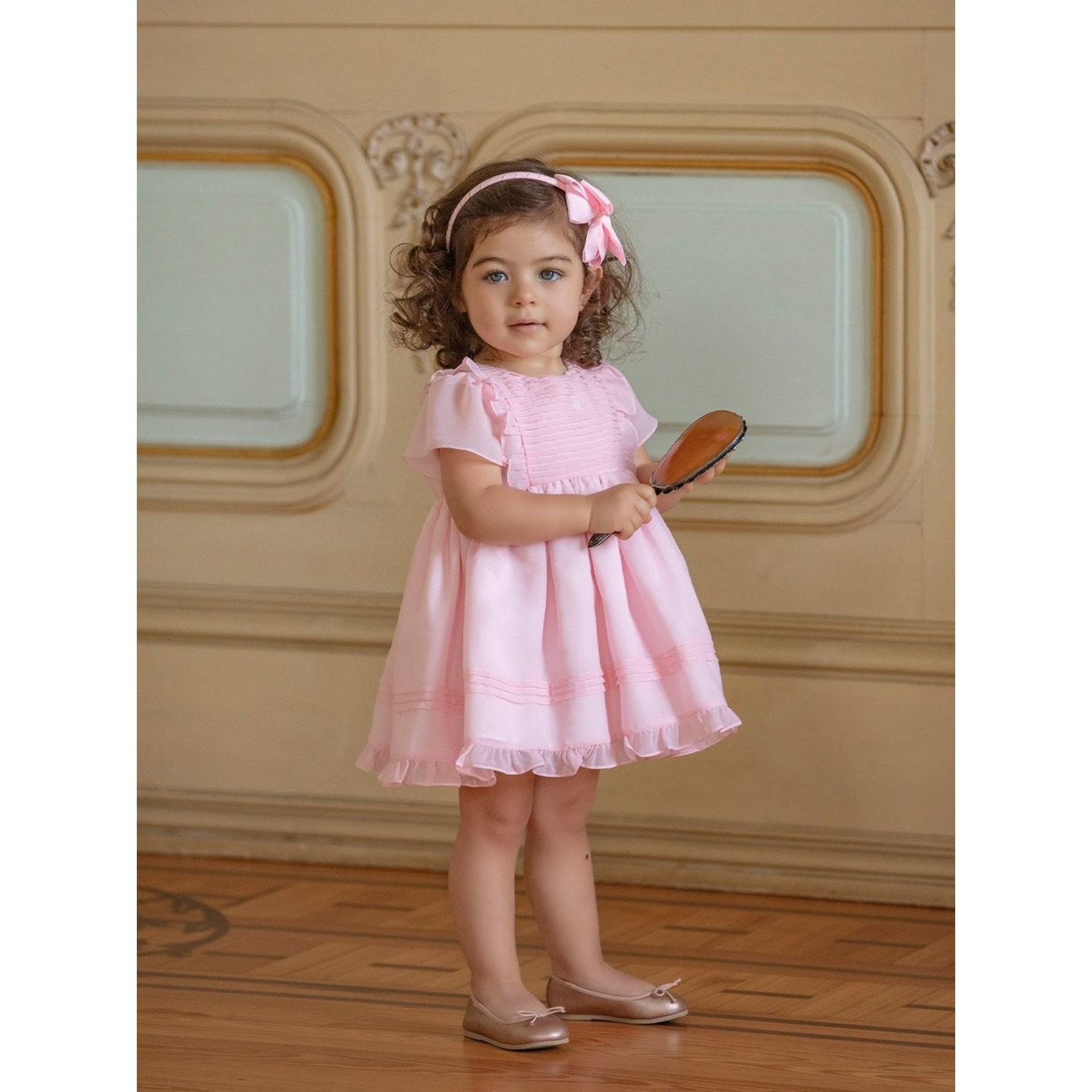 SPECIAL OCCASION PINK CHIFFON DRESS