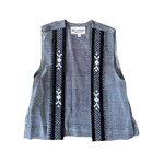 VEST BLK WH