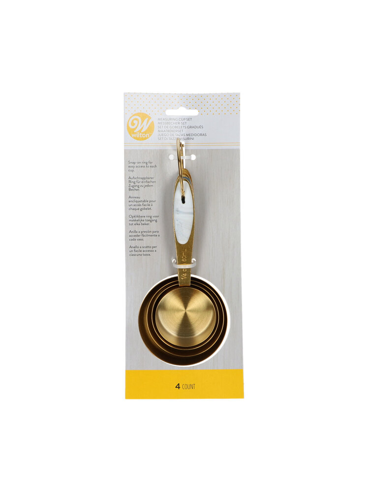 Wilton Wilton Gouden Metalen Maatcupjes 4 stuks