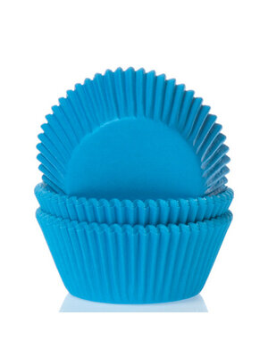 House of Marie House of Marie Mini Baking Cups Cyaan Blauw pk/60