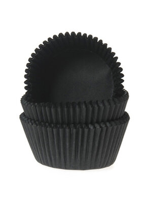 House of Marie House of Marie Baking Cups Zwart pk/50