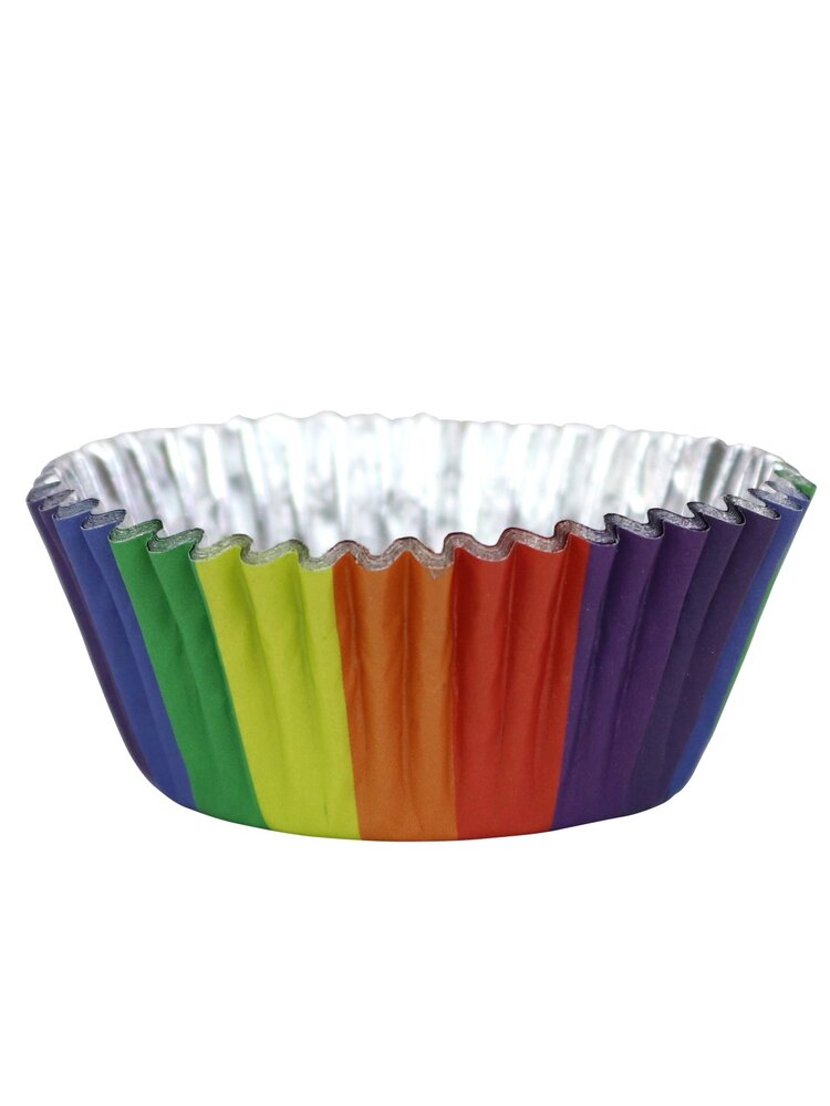 PME PME Foil Lined Baking Cups Rainbow Colours pk/30