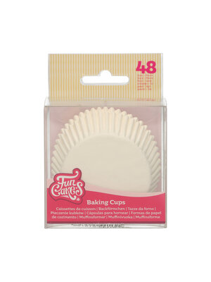 FunCakes Baking Cups White pk/48