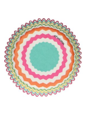 FunCakes FunCakes Baking Cups Colourful Chevron pk/48