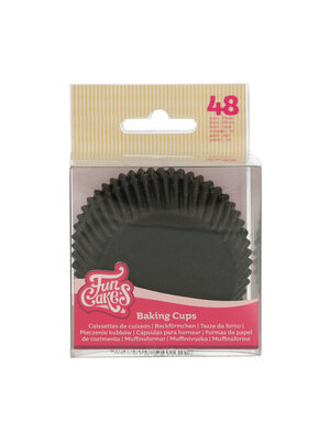 FunCakes Baking Cups Black pk/48