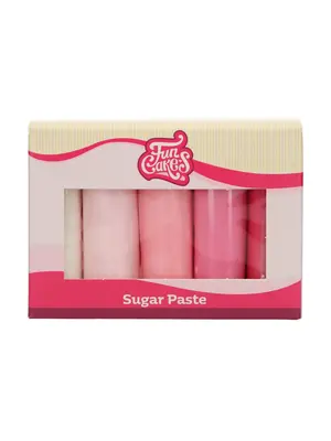 FunCakes FunCakes Rolfondant Multipack Pink Colour Palette 5x100 g