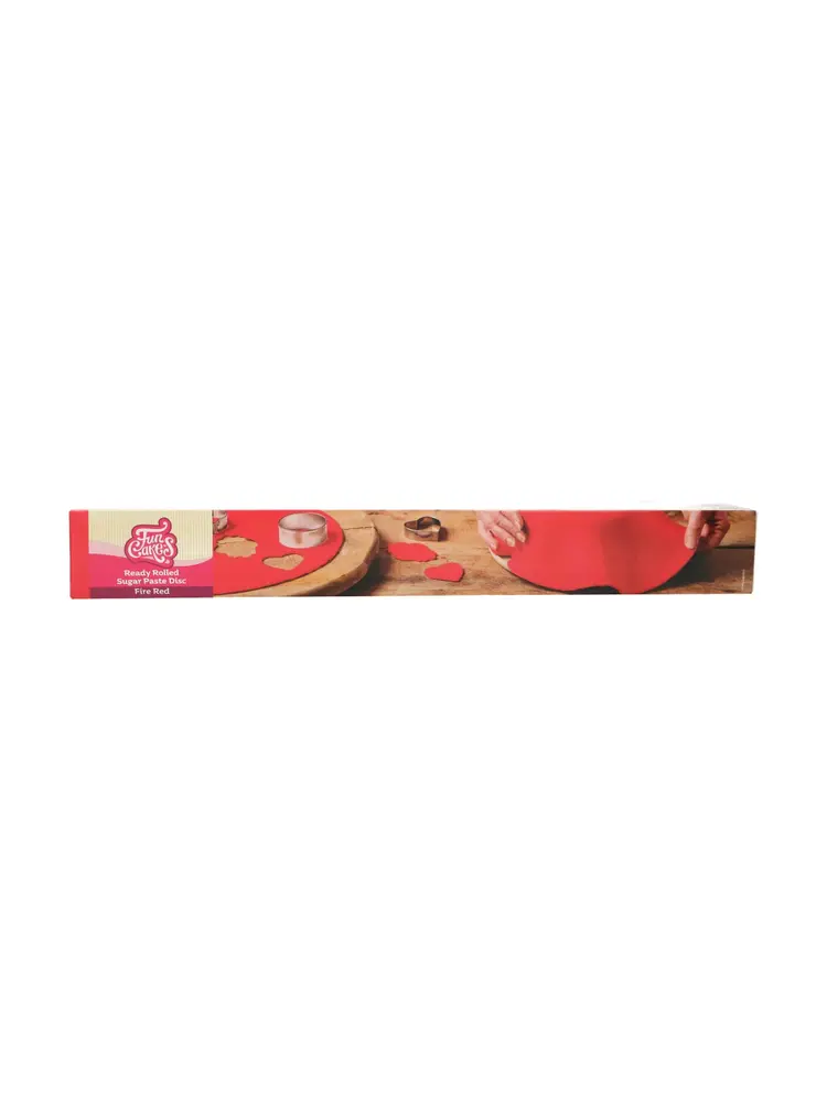 FunCakes FunCakes Ready Rolled Fondant Disc Fire Red