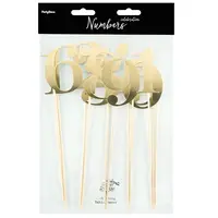 Cake Toppers Tafelnummers - Goud Set/11