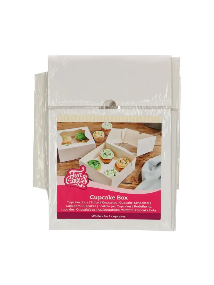 FunCakes FunCakes Cupcake Doos 4 - Wit pk/3