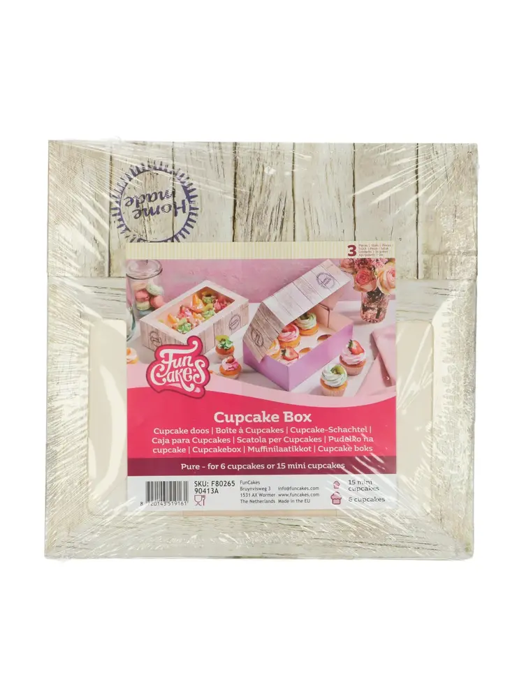 FunCakes FunCakes Cupcake Doos 6 - Pure pk/3