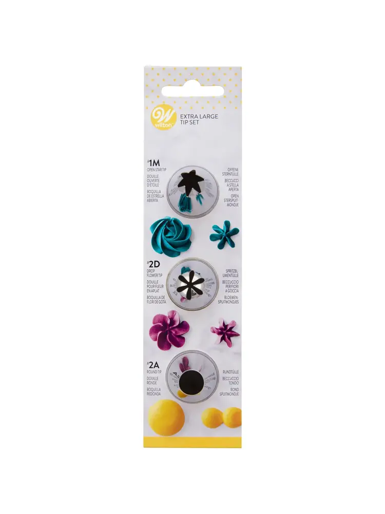 Wilton Wilton Decorating Tip Set Extra Large #1M, #2D, #2A