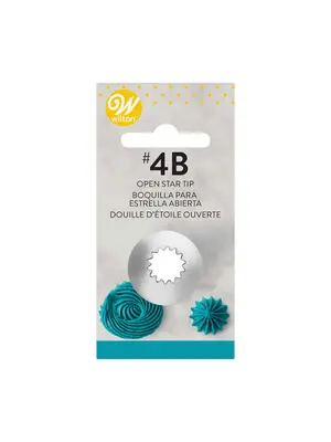 Wilton Decorating Tip #4B Open Star Carded