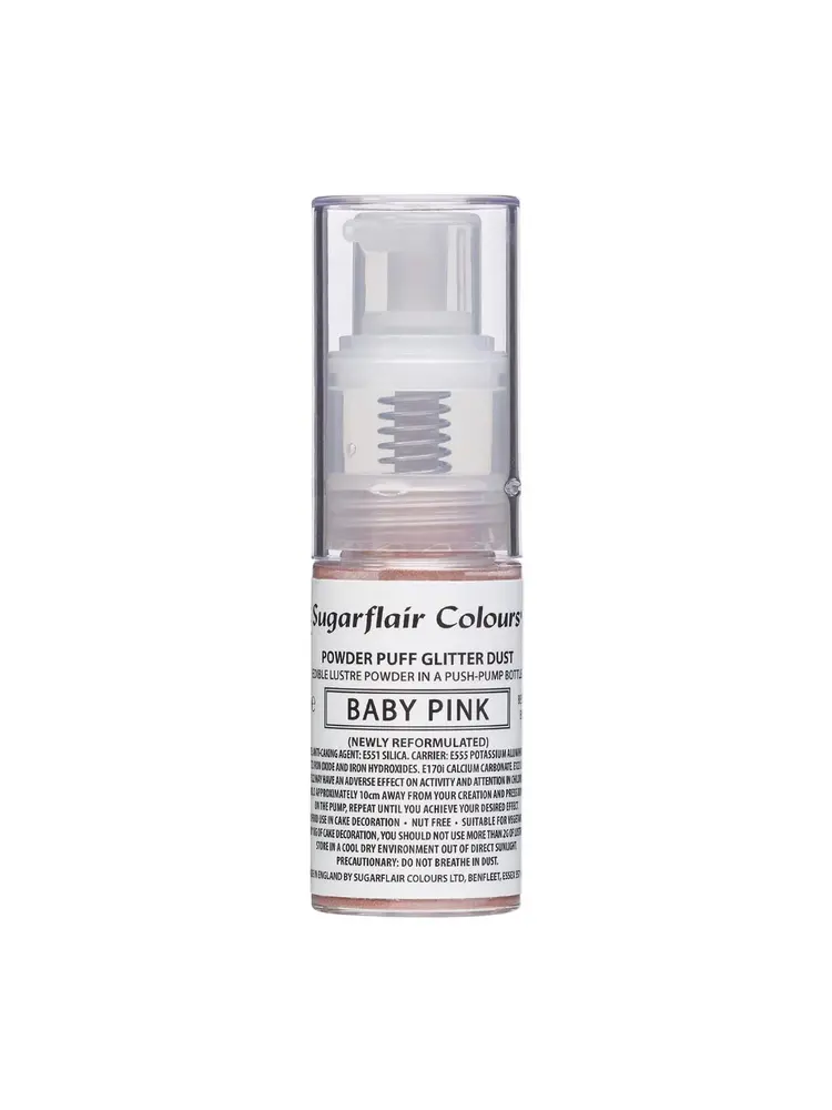 Sugarflair Pump Spray Glitter Dust Baby Pink