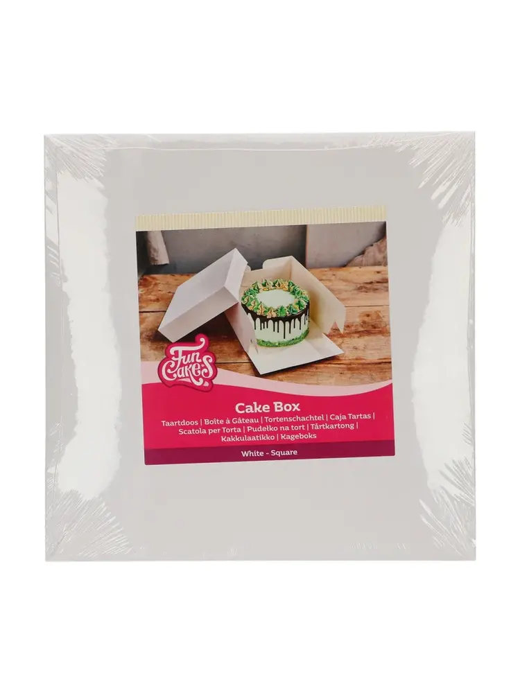 FunCakes FunCakes Taartdoos Wit 25x25x15 cm pk/1