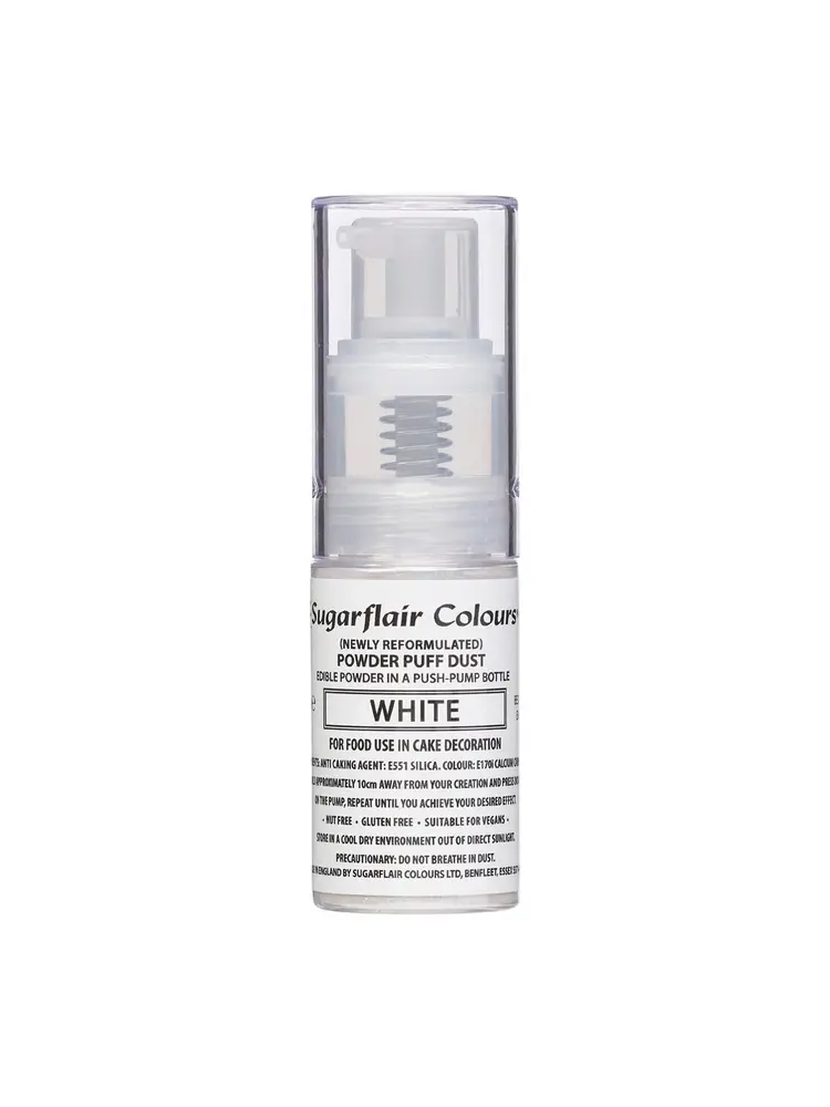 Sugarflair Pump Spray Powder Puff Dust White