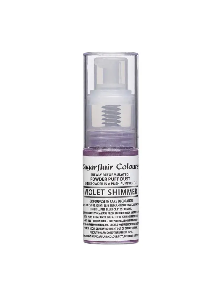 Sugarflair Pump Spray Powder Puff Dust Violet Shimmer