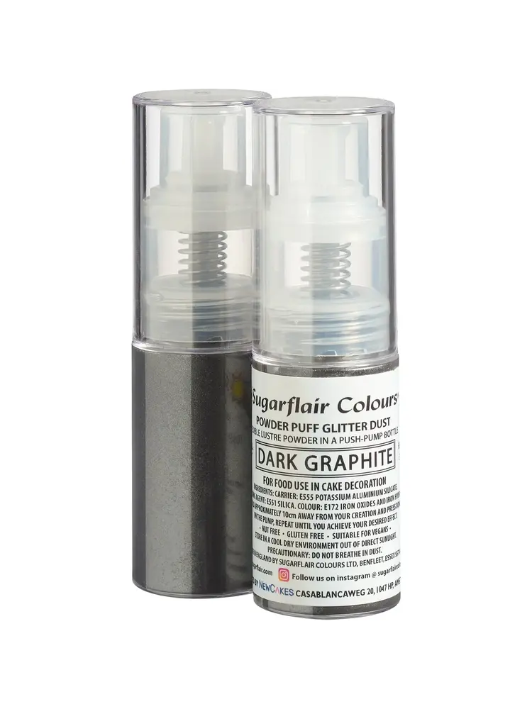 Sugarflair Pump Spray Glitter Dust Dark Graphite