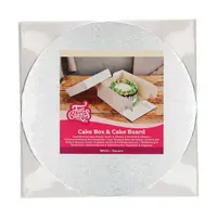 Taartdoos & Rond Cake Board (3mm) 25x25x15 cm