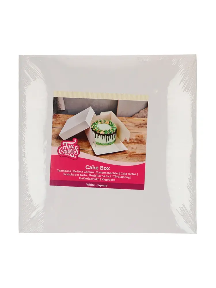FunCakes FunCakes Taartdoos Wit 28x28x15 cm pk/1