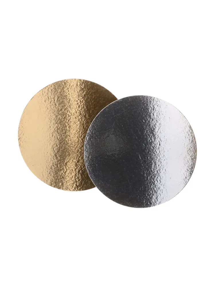 FunCakes FunCakes Taartkartons Goud/Zilver Rond 15 cm pk/3