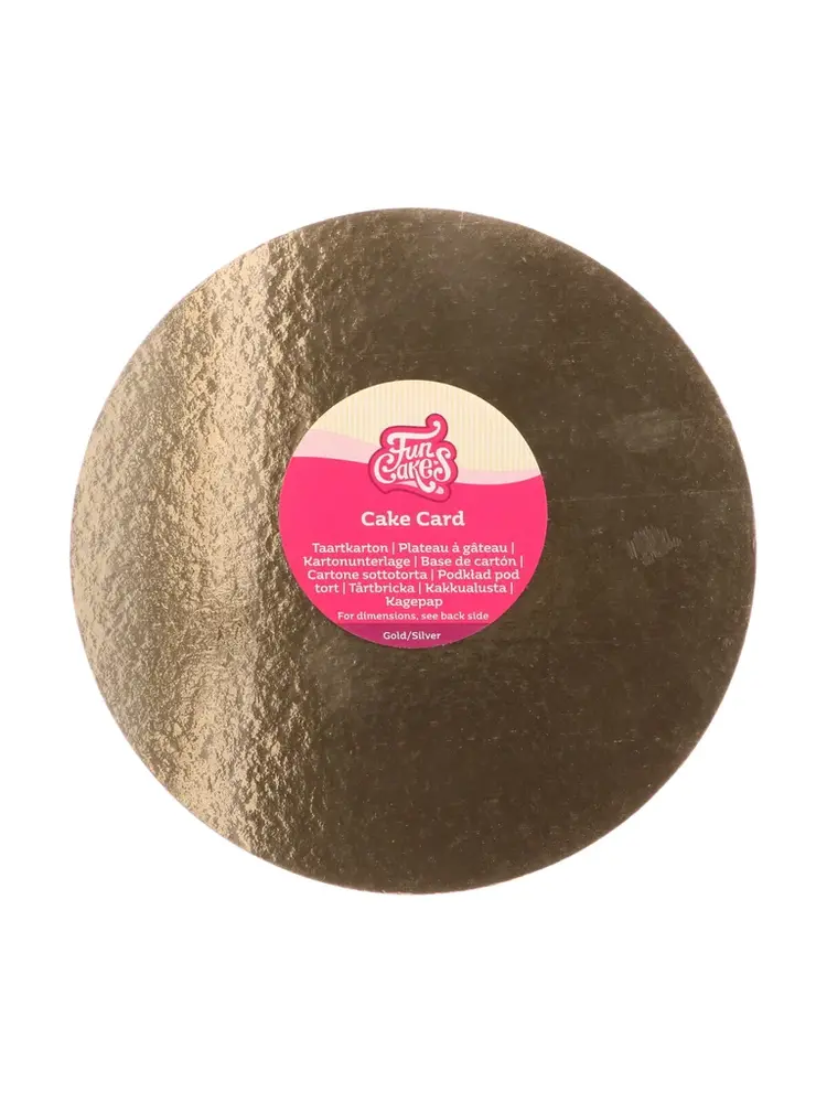 FunCakes FunCakes Taartkartons Goud/Zilver Rond 26 cm pk/3