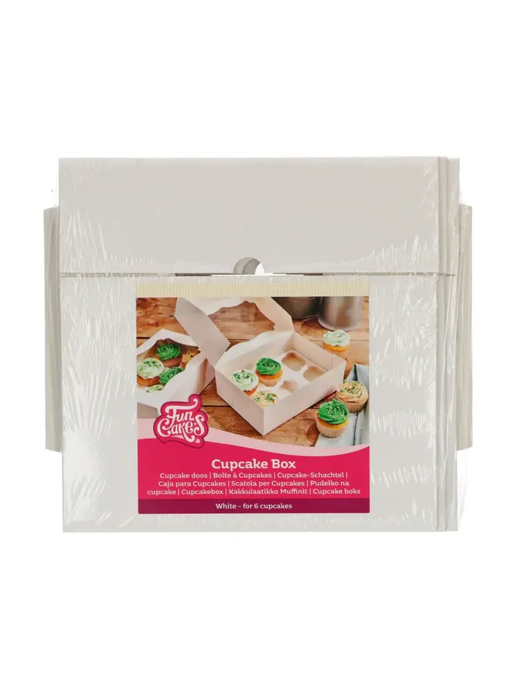 FunCakes FunCakes Cupcake Doos 6 - Wit pk/3