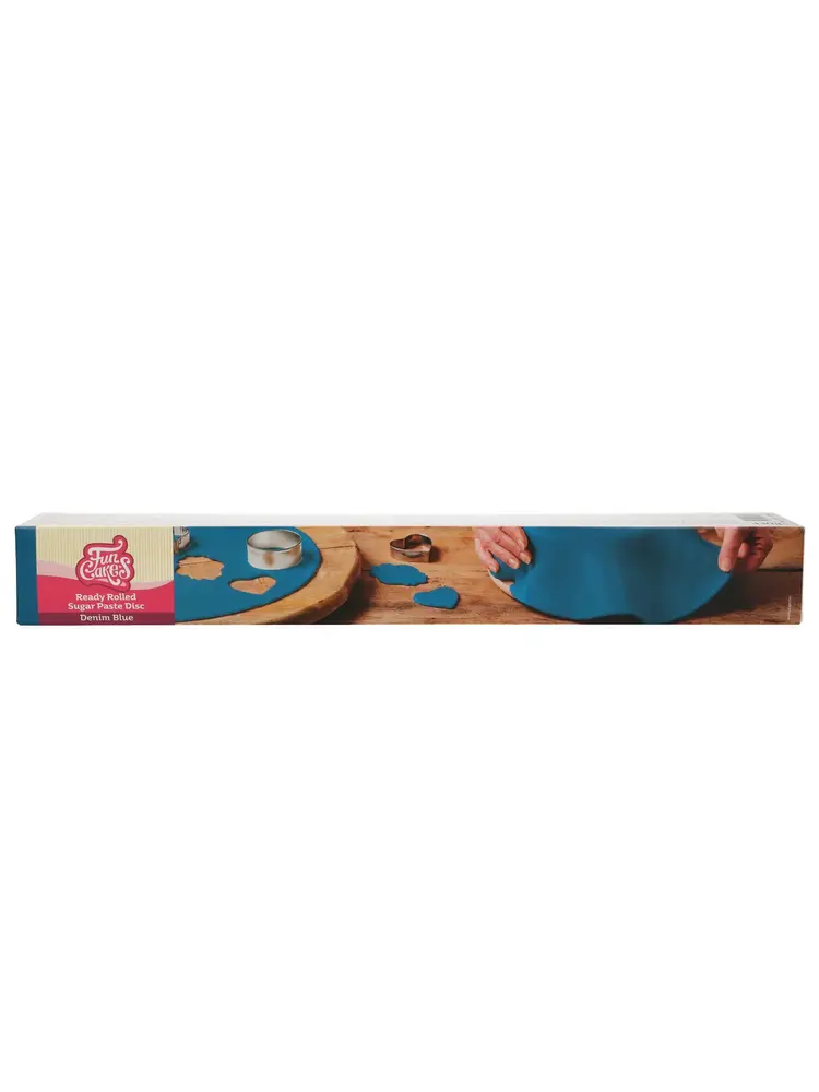 FunCakes FunCakes Ready Rolled Fondant Disc Denim Blue