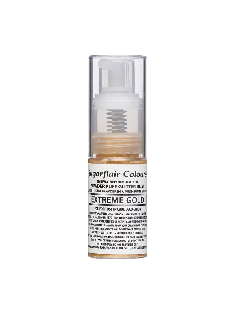 Sugarflair Pump Spray Glitter Dust Extreme Gold