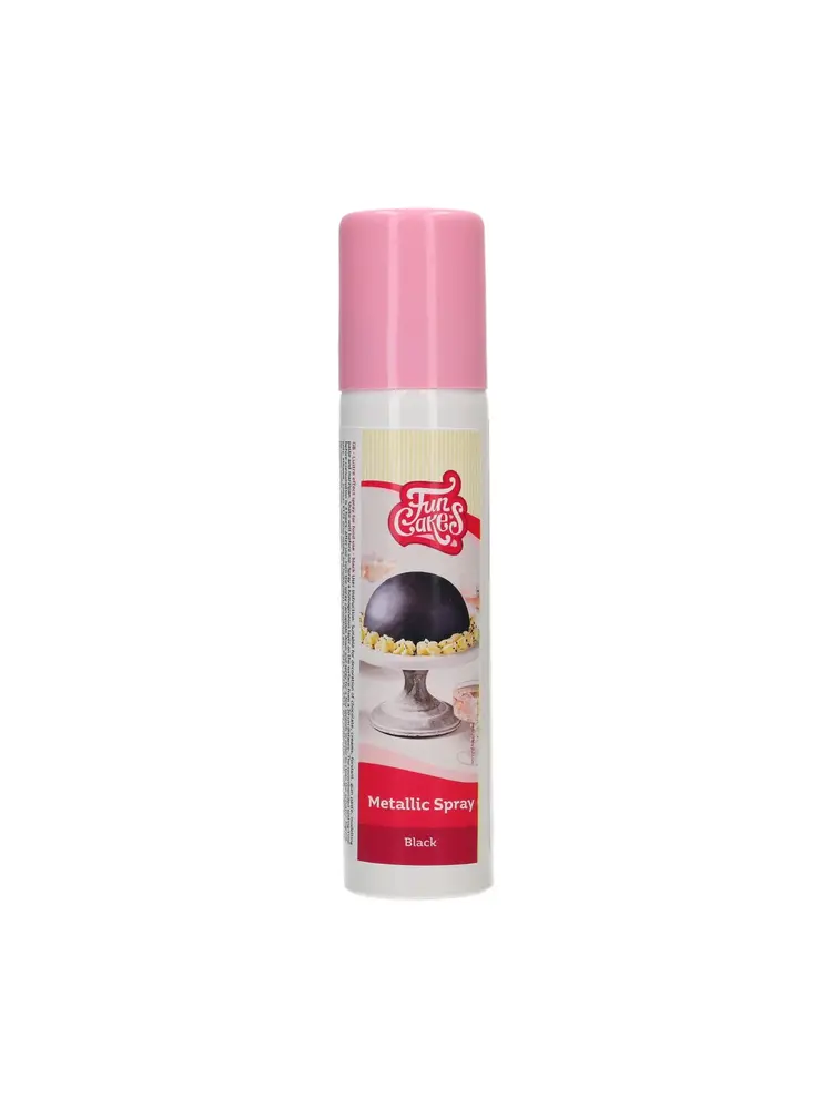 FunCakes FunCakes Metallic Spray Zwart - 100 ml
