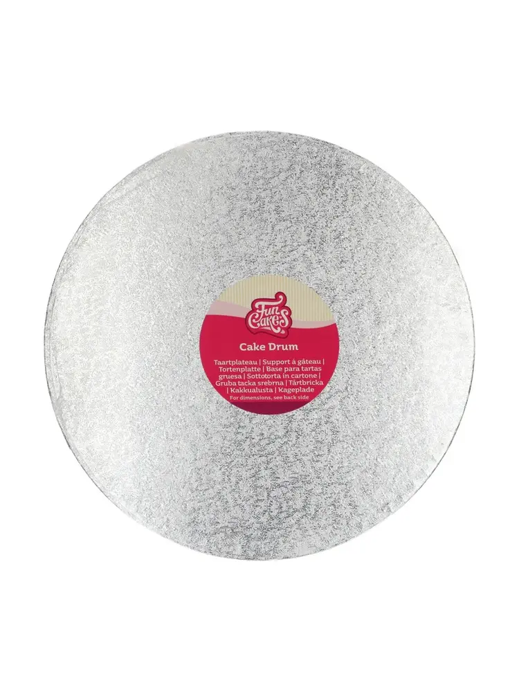 FunCakes FunCakes Cake Drum Rond Ø30,5 cm - Zilver