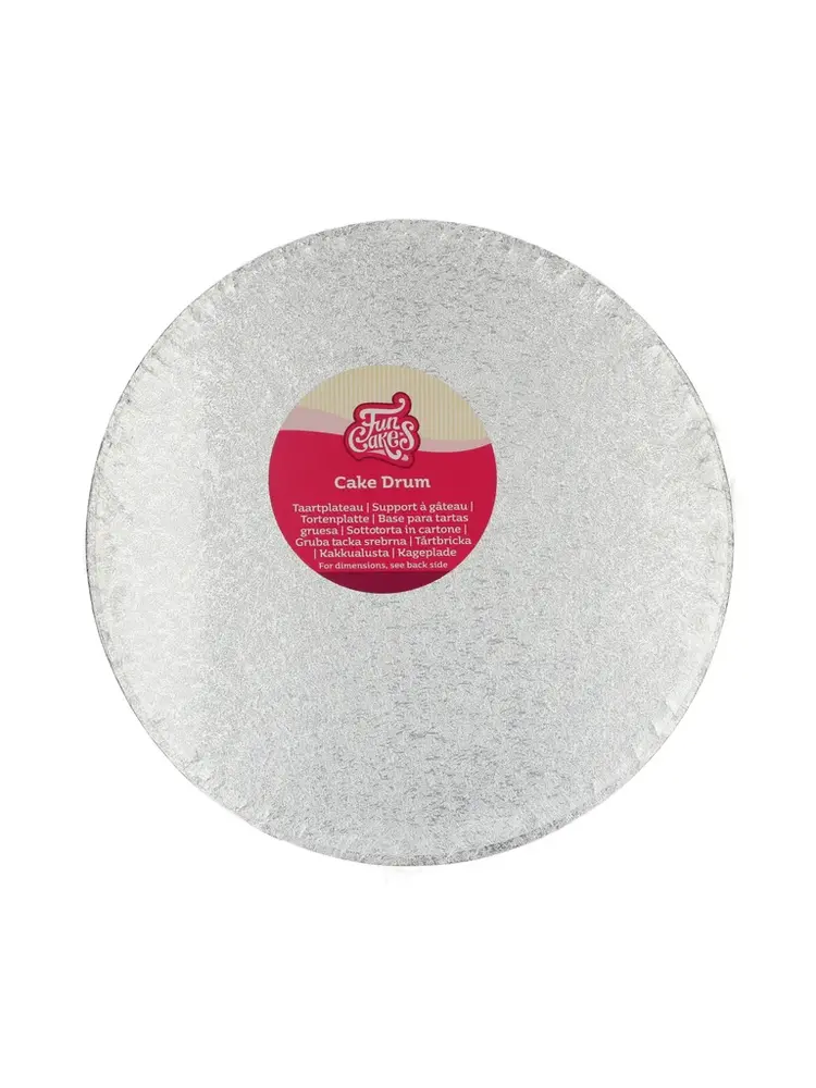 FunCakes FunCakes Cake Drum Rond Ø27,5 cm- Zilver