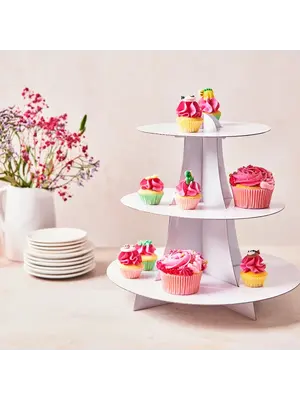 FunCakes FunCakes 3 Tier Cupcake Stand Display - White