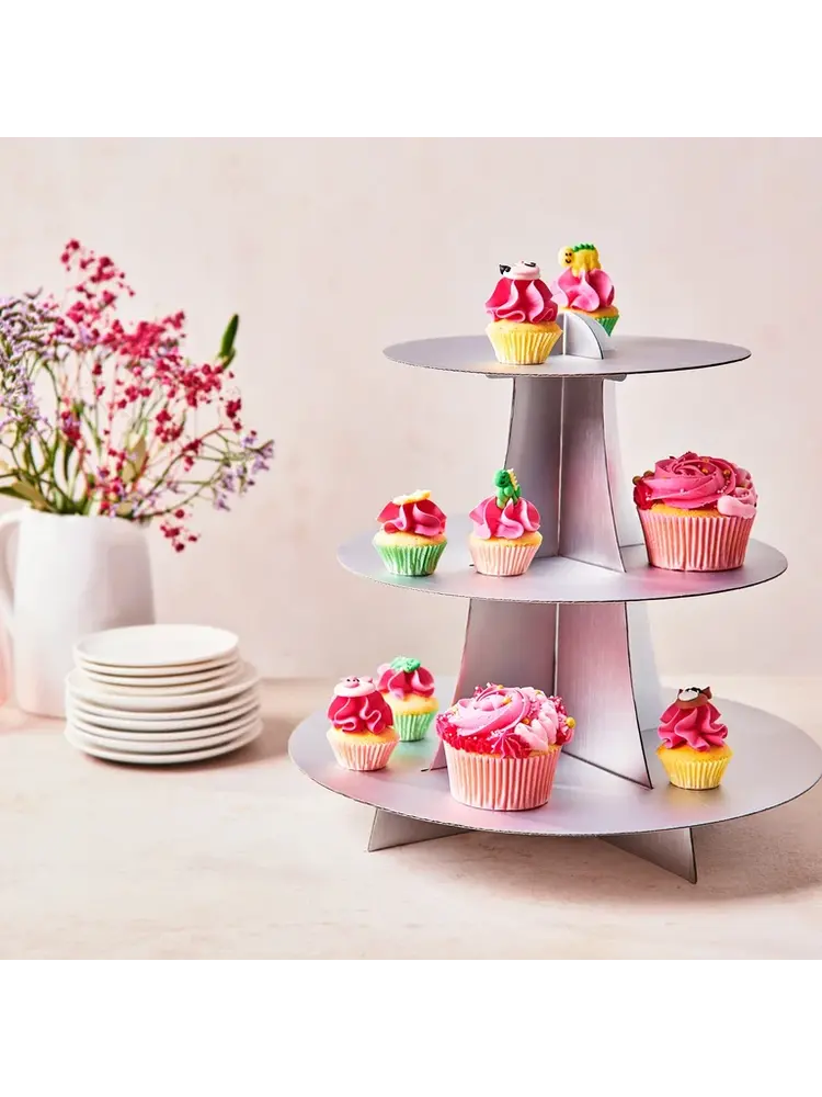 FunCakes FunCakes 3 Tier Cupcake Stand Display - Silver