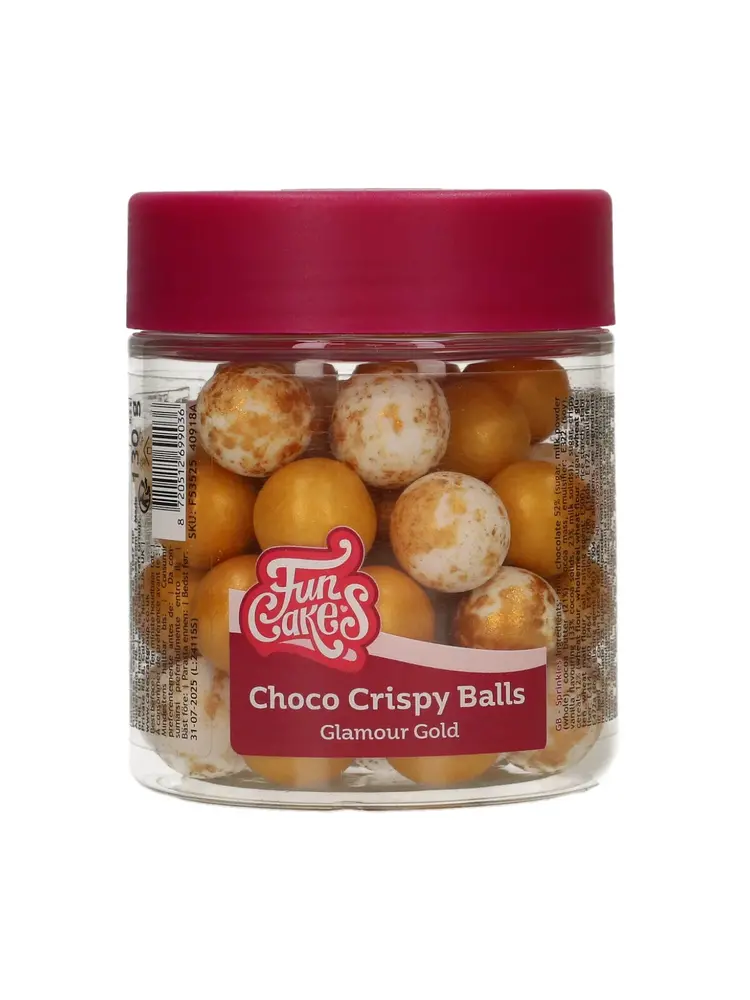 FunCakes FunCakes Choco Crispy Ballen - Glamour Gold