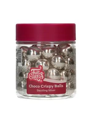 FunCakes FunCakes Choco Crispy Ballen - Metallic Zilver