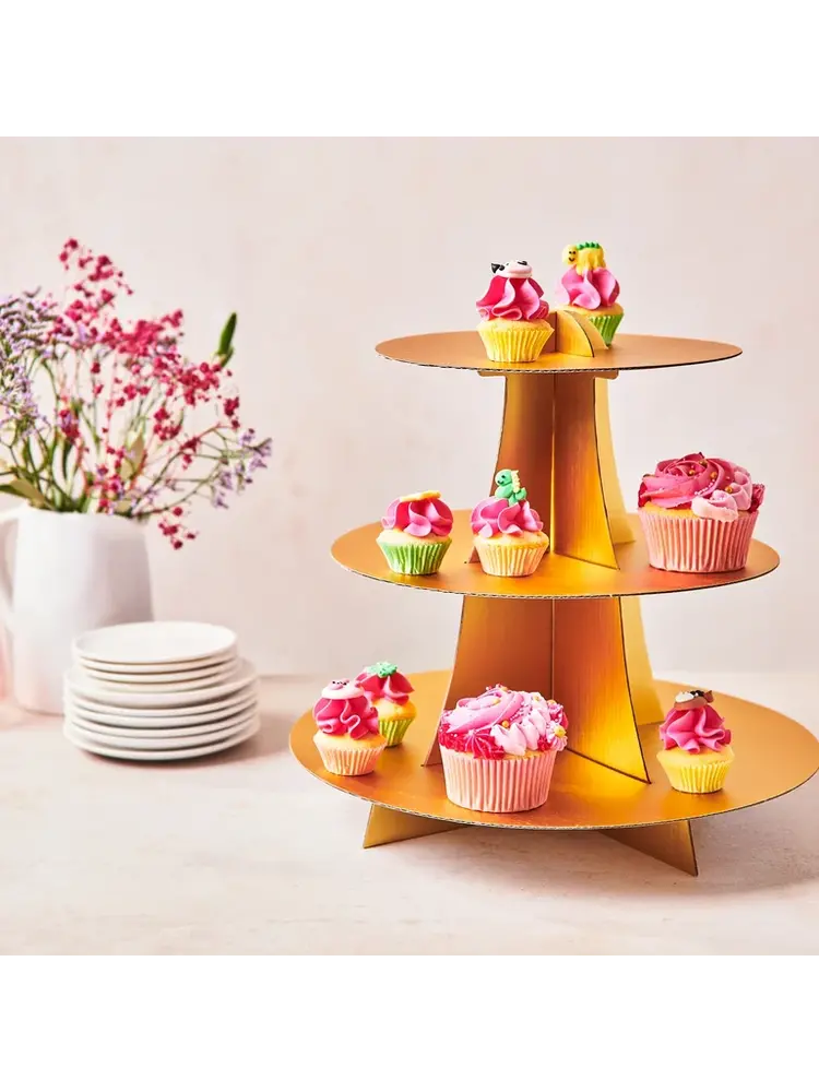 FunCakes FunCakes 3 Tier Cupcake Stand Display - Gold